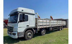 CAMINHÃO MERCEDES BENZ ATEGO 3030 Completo bitruck 8x2 único dono automático e revisado ano 2022