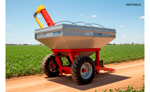 Carreta Graneleira Bazuka 10.800 Flex Inox Adubo E Graos Com Embreagem E Kit Lona Facil Sollus