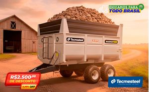 Carreta Agricola Basculante Cbtec 9000 Magnus- 12,9M³- Tandem- Com Pneus 400/60X15.5- Tecmesteel