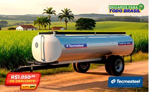 Carreta Tanque De Agua E Diesel Tankflex 5000 Litros Rodado Duplo C/Roda E Pneu 7.5-16 Tecmesteel