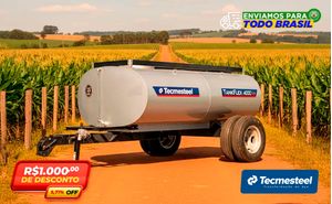 Tanque De Agua E Diesel Tankflex 4000 Litros Rodado Duplo Com Rodas E Pneus 7.5-16 Tecmesteel
