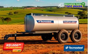 Carreta Tanque De Agua E Diesel Tankflex 4000 Litros Eixo Tandem Com Roda E Pneu 7.5-16 Tecmesteel